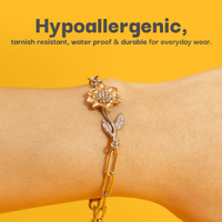 Thumbnail for (ALMOST Sold Out) Bump to Mom Enchanted Sunflower Bracelet - Love You This Much