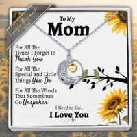 Thumbnail for (ALMOST Sold Out) Mom Moon & Back Necklace - Love You This Much