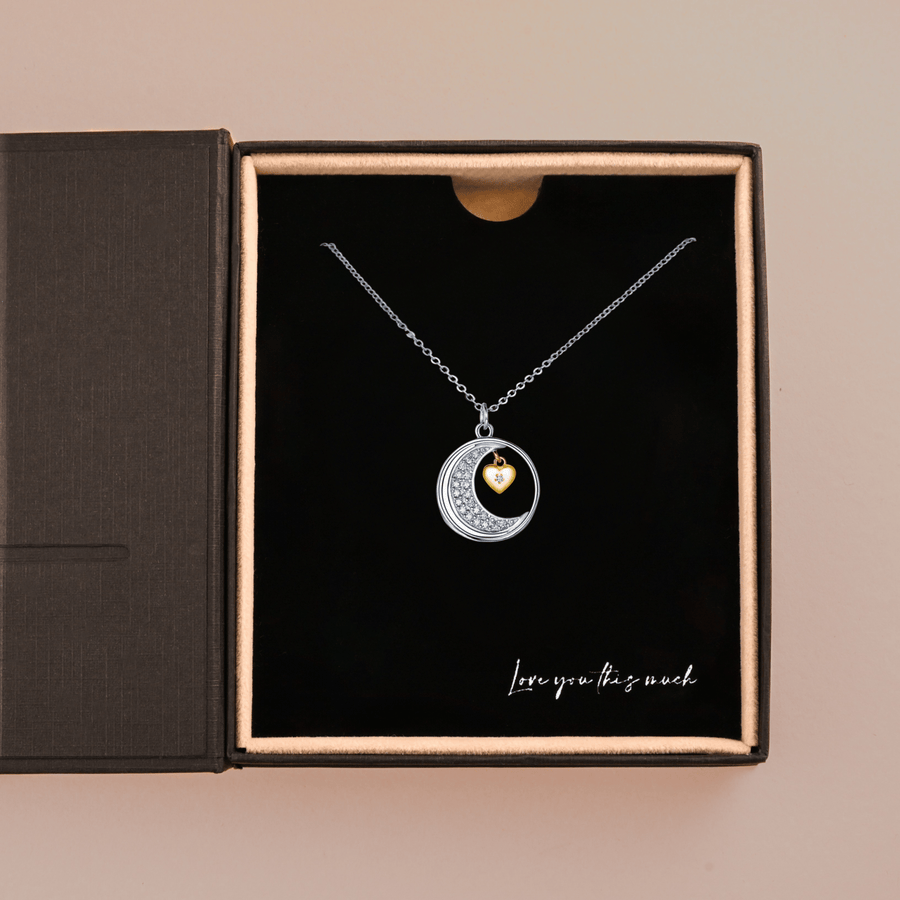 (ALMOST Sold Out) Mom Moon & Back Necklace - Love You This Much