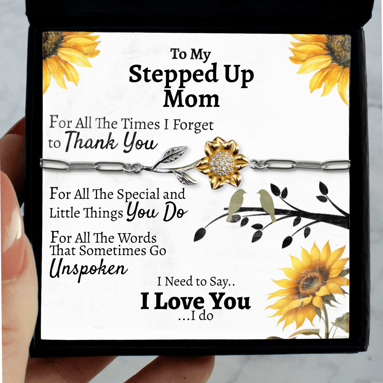 (ALMOST Sold Out) Stepped Up Mom Thank you Enchanted Sunflower - Love You This Much
