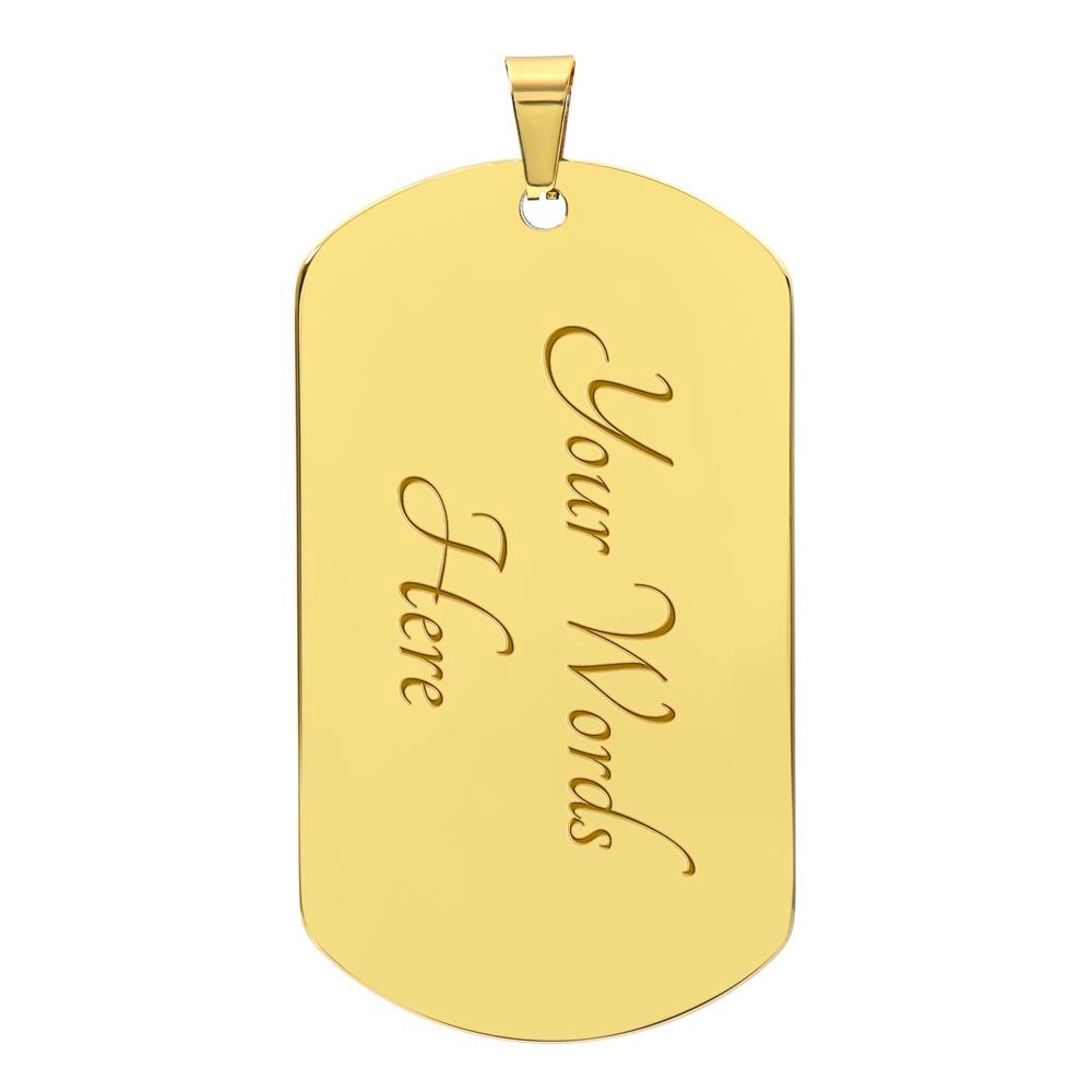 Son Love Dad Dog Tag Necklace (Black Design) - Love You This Much