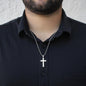 2nd Year Anniversary Ball Chain Cross Necklace - Love You This Much
