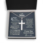 2nd Year Anniversary Ball Chain Cross Necklace - Love You This Much