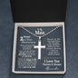 2nd Year Anniversary Ball Chain Cross Necklace - Love You This Much