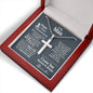 3rd Year Anniversary Ball Chain Cross Necklace - Love You This Much