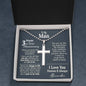 3rd Year Anniversary Ball Chain Cross Necklace - Love You This Much