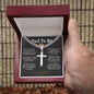Dad to Be Cuban Cross Necklace - Love You This Much