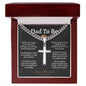 Dad to Be Cuban Cross Necklace - Love You This Much