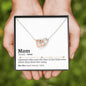 Mom Definition Interlocking Hearts Necklace - Love You This Much