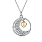 Personalized Granddaughter Moon & Back Necklace - Love You This Much