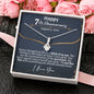 Personalized Happy 7th Anniversary Alluring Beauty Necklace - Love You This Much