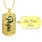 Personalized Papa (With Grandkids) Dog Tag Necklace - Love You This Much