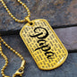 Personalized Papa (With Grandkids) Dog Tag Necklace - Love You This Much