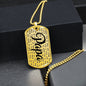 Personalized Papa (With Grandkids) Dog Tag Necklace - Love You This Much