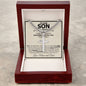 Son Wedding (From Parents) Cross Cuban Necklace - Love You This Much