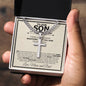 Son Wedding (From Parents) Cross Cuban Necklace - Love You This Much