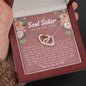Soul Sister Best Friend Interlocking Hearts Necklace - Love You This Much