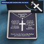 Stepped Up Dad Ball Chain Cross Necklace - Love You This Much
