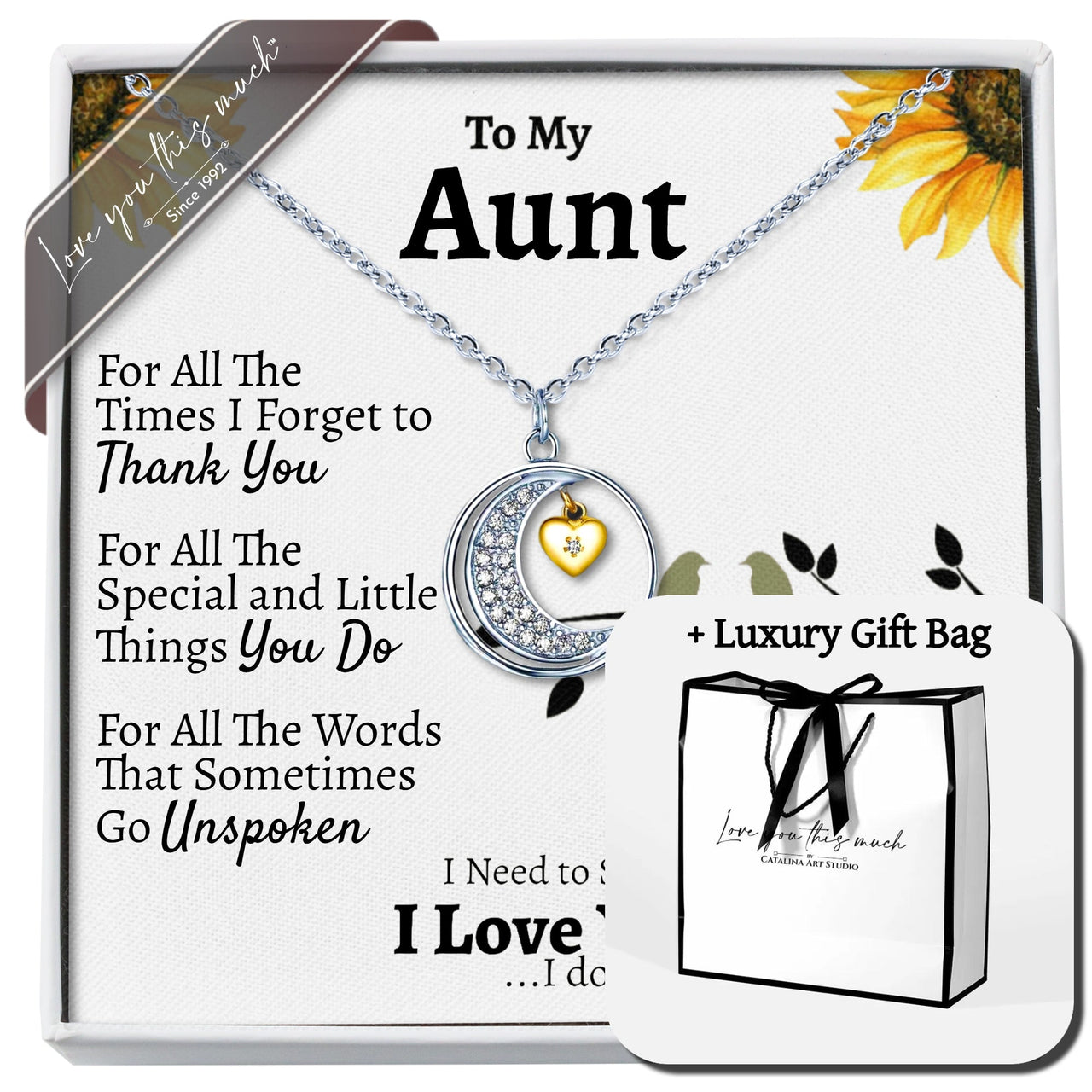 (ALMOST Sold Out) Aunt Moon & Back Necklace - Love You This Much