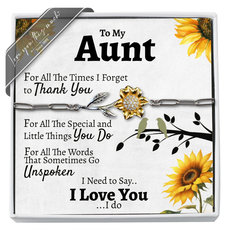 (ALMOST Sold Out) Aunt Thank you Enchanted Sunflower - Love You This Much