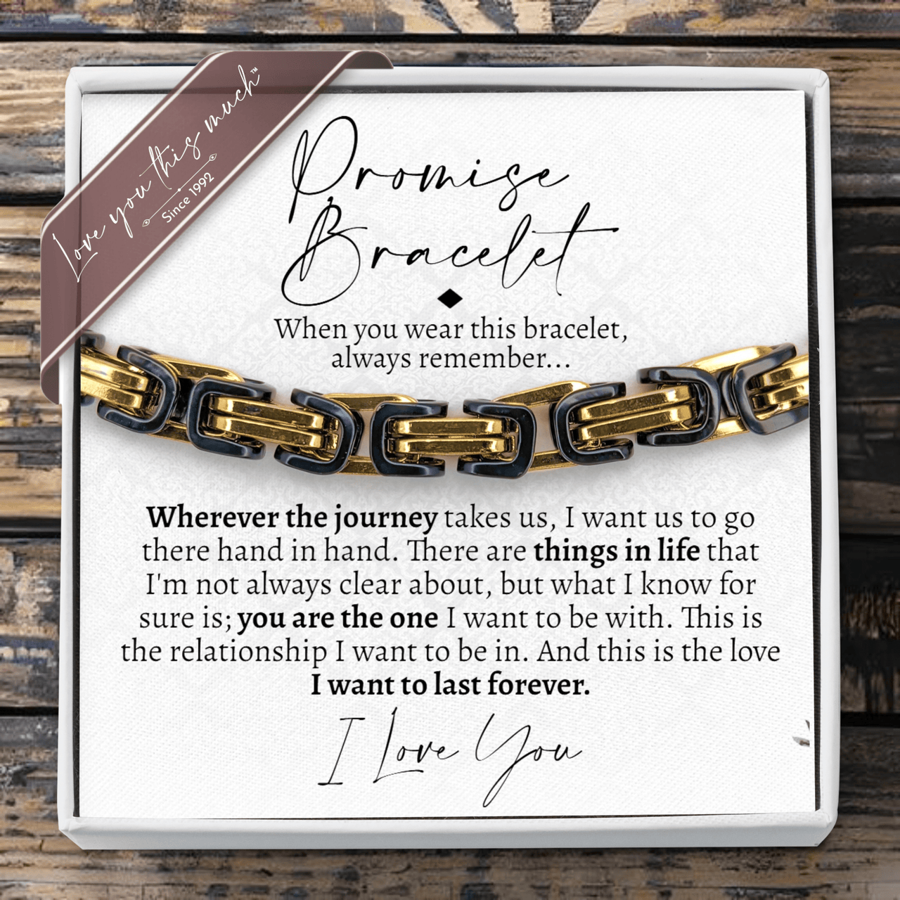 (Almost Sold Out) Classic Promise Bracelet - 5mm Surgical Steel - Love You This Much