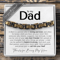 Thumbnail for (Almost Sold Out) Dad My Hero Classic 5mm Steel Bracelet - Love You This Much