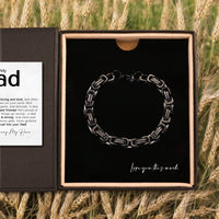 Thumbnail for (Almost Sold Out) Dad My Hero Classic 5mm Steel Bracelet - Love You This Much