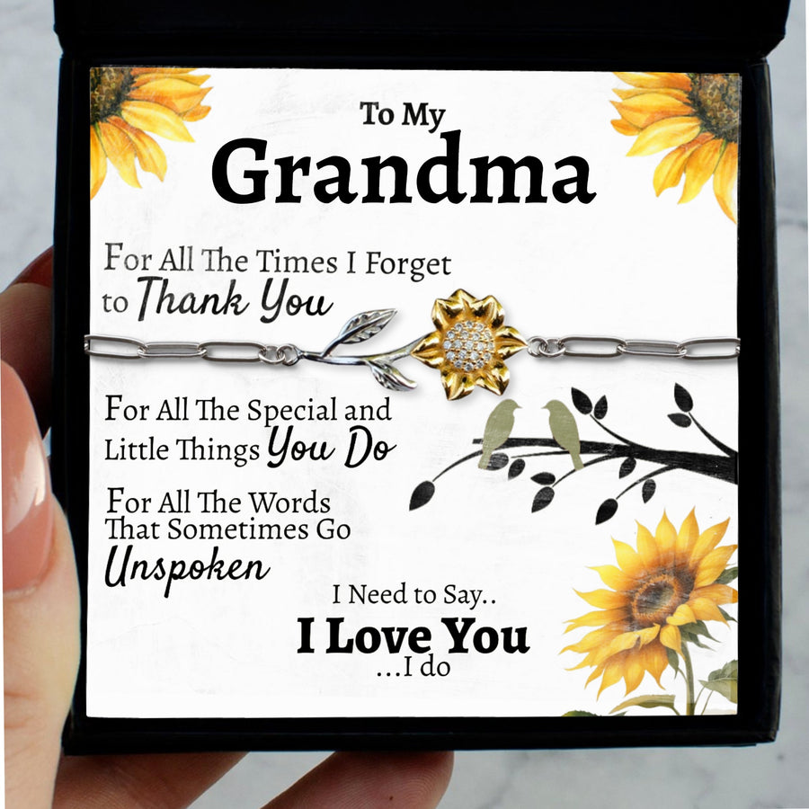 (ALMOST Sold Out) Grandma Thank you Enchanted Sunflower - Love You This Much