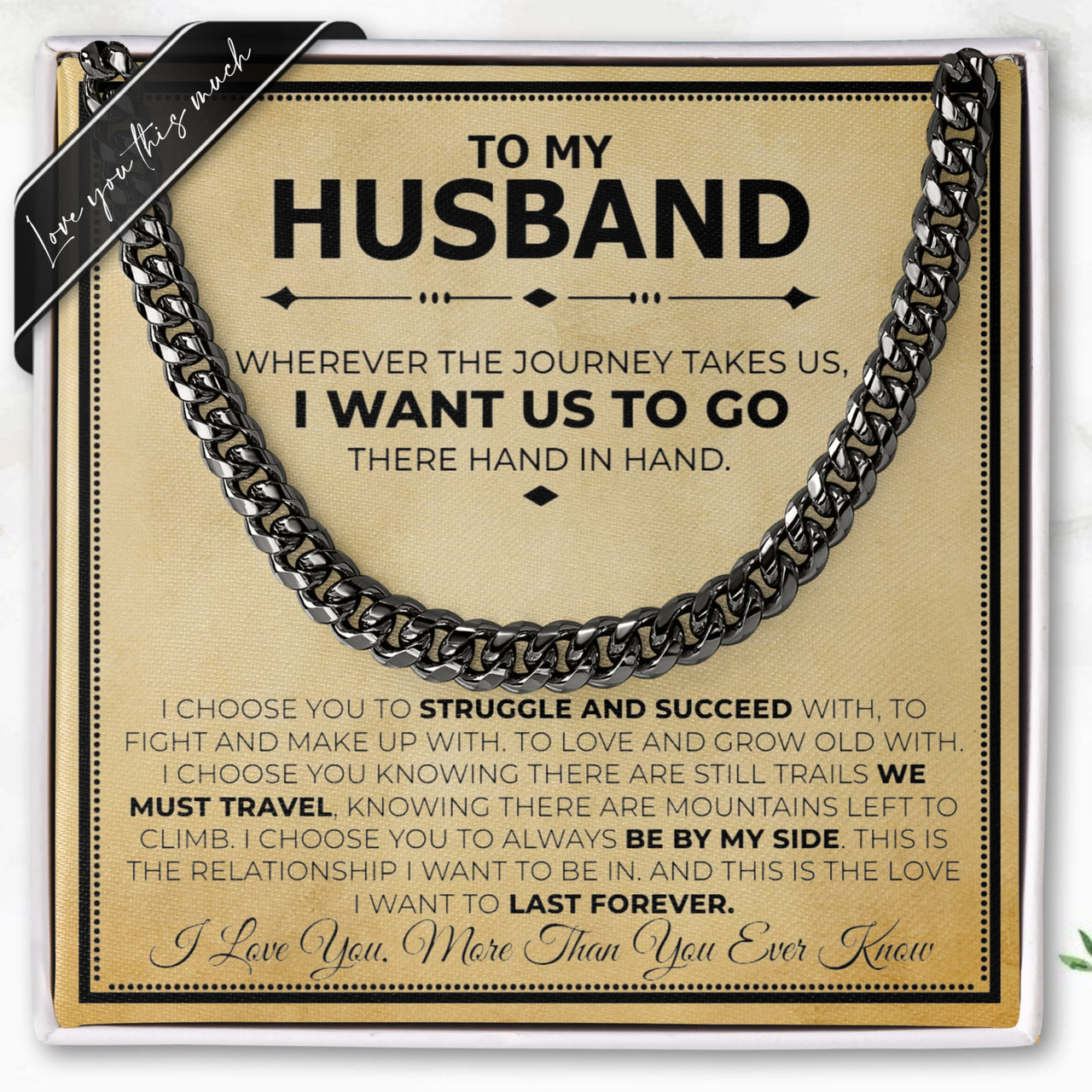 (Almost Sold Out) Husband Classic 7mm Cuban Necklace - Love You This Much