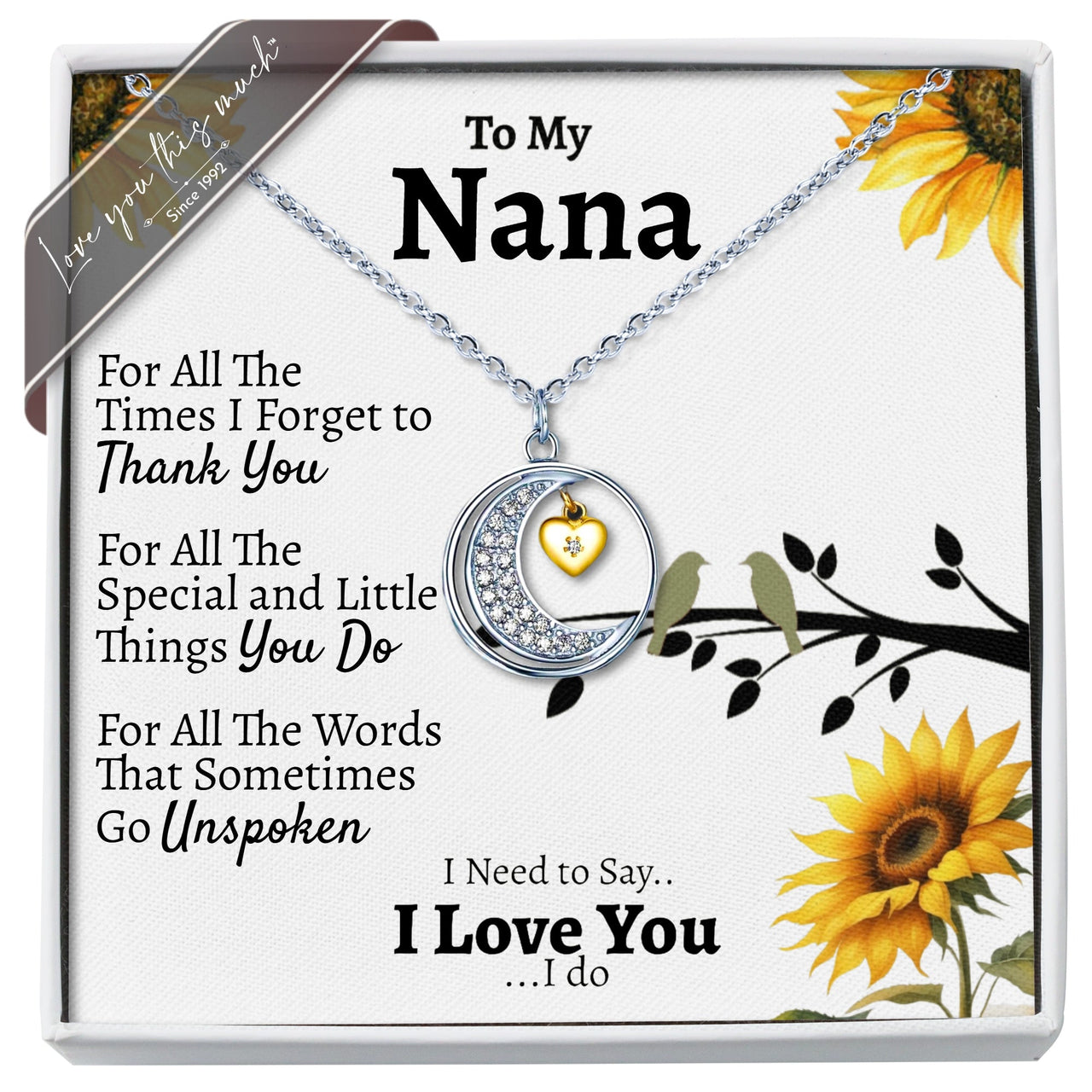 (ALMOST Sold Out) Nana Moon & Back Necklace - Love You This Much