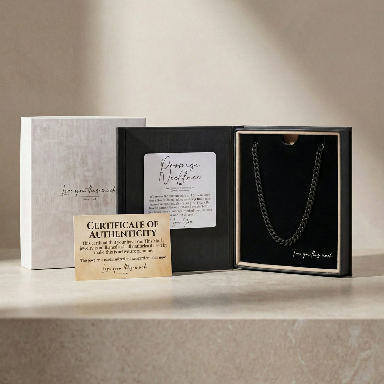 (Almost Sold Out) Promise Necklace - Classic 5mm Cuban - Love You This Much