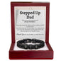Stepped Up Dad Leather Bracelet