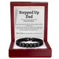 Stepped Up Dad Leather Bracelet