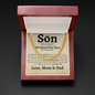 To Our Son Love Mom and Dad Classic Cuban Necklace