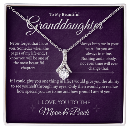 Granddaughter Moon and Back Alluring Beauty Necklace