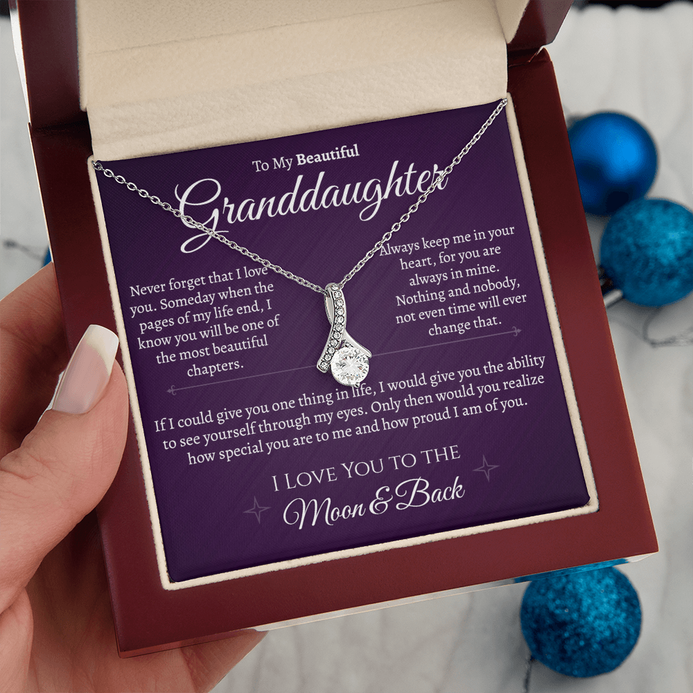 Granddaughter Moon and Back Alluring Beauty Necklace