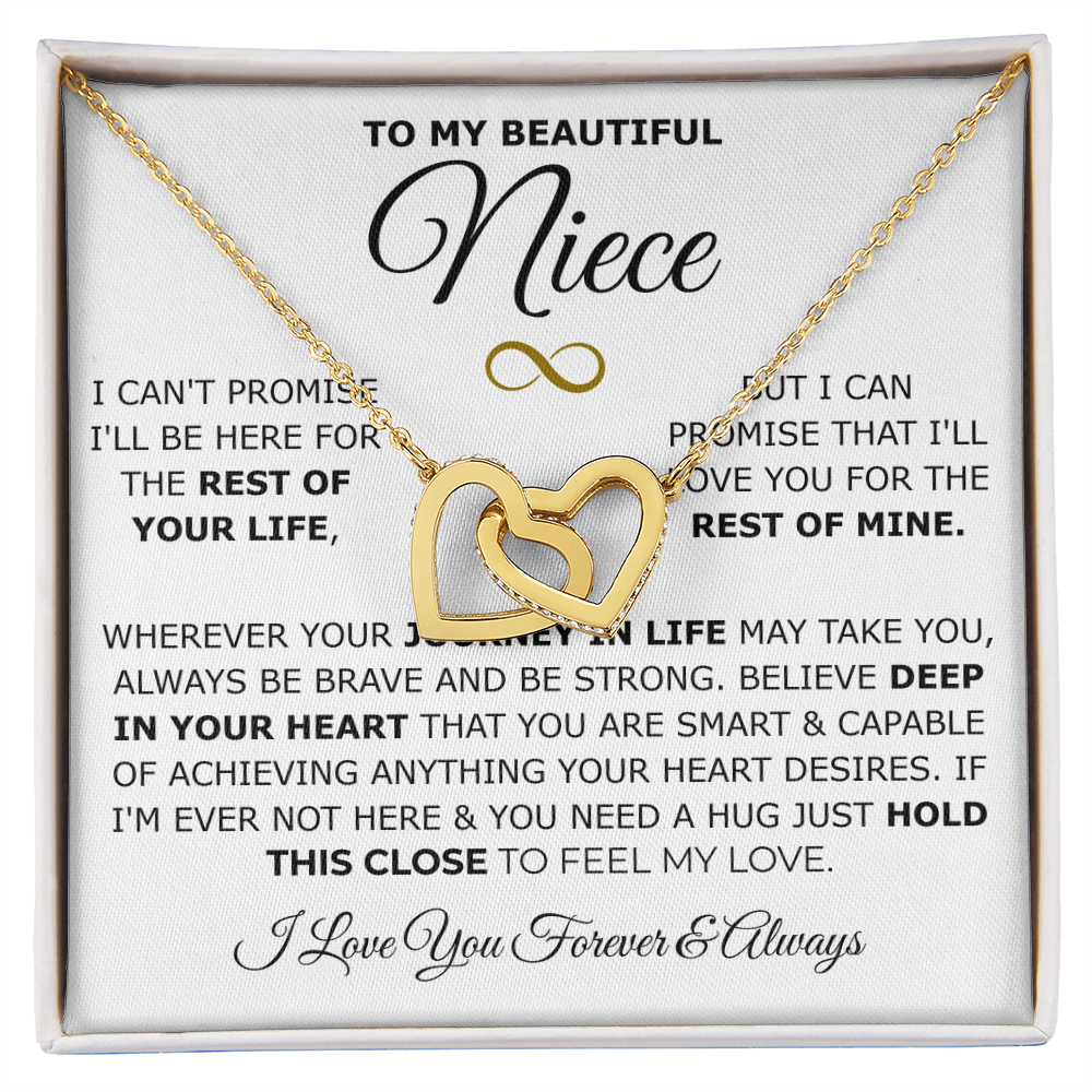To My Niece Interlocking Hearts Necklace