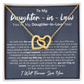 Daughter In Law Interlocking Hearts Necklace