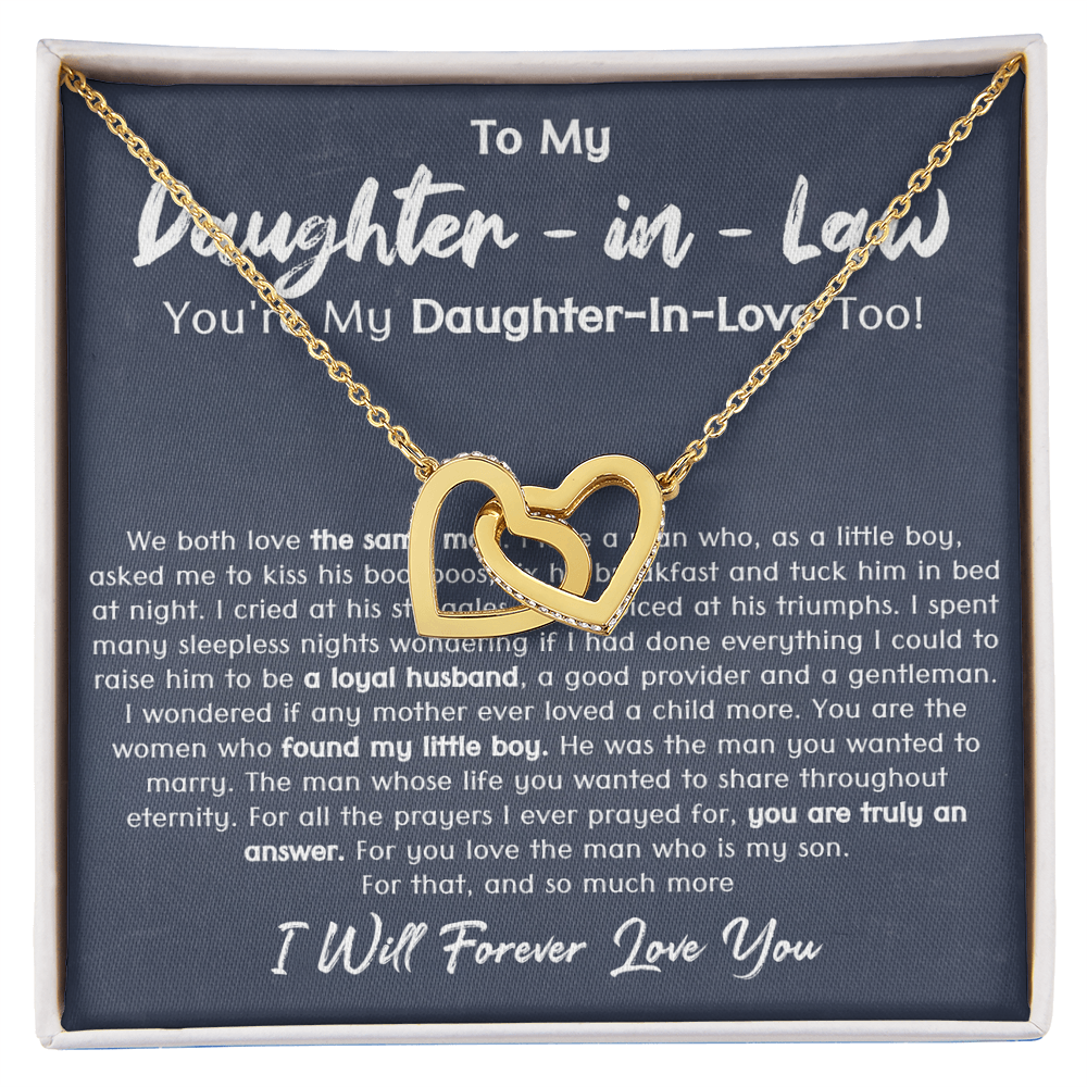 Daughter In Law Interlocking Hearts Necklace