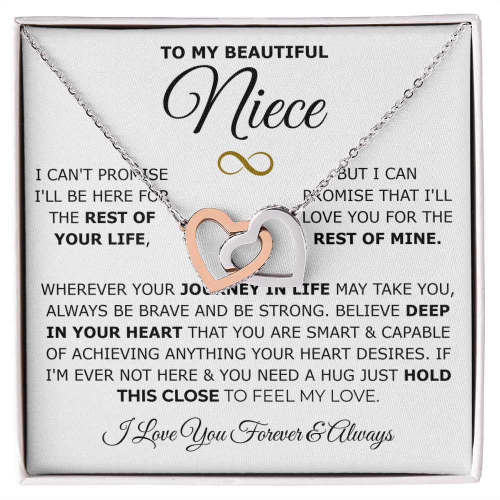 To My Niece Interlocking Hearts Necklace