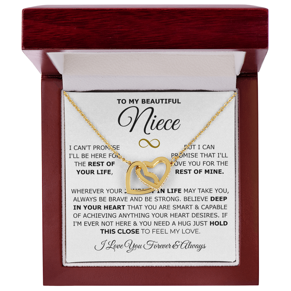 To My Niece Interlocking Hearts Necklace