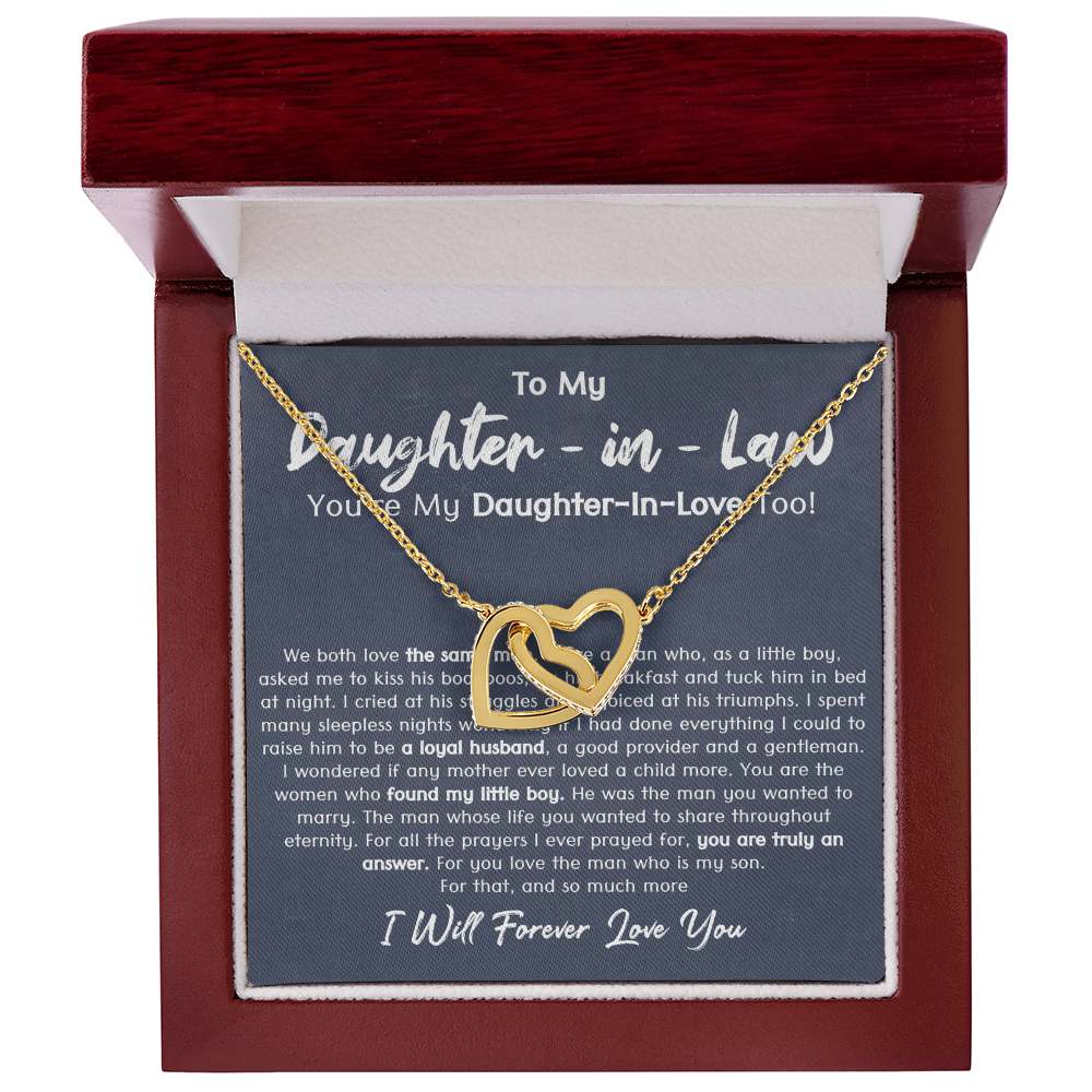 Daughter In Law Interlocking Hearts Necklace