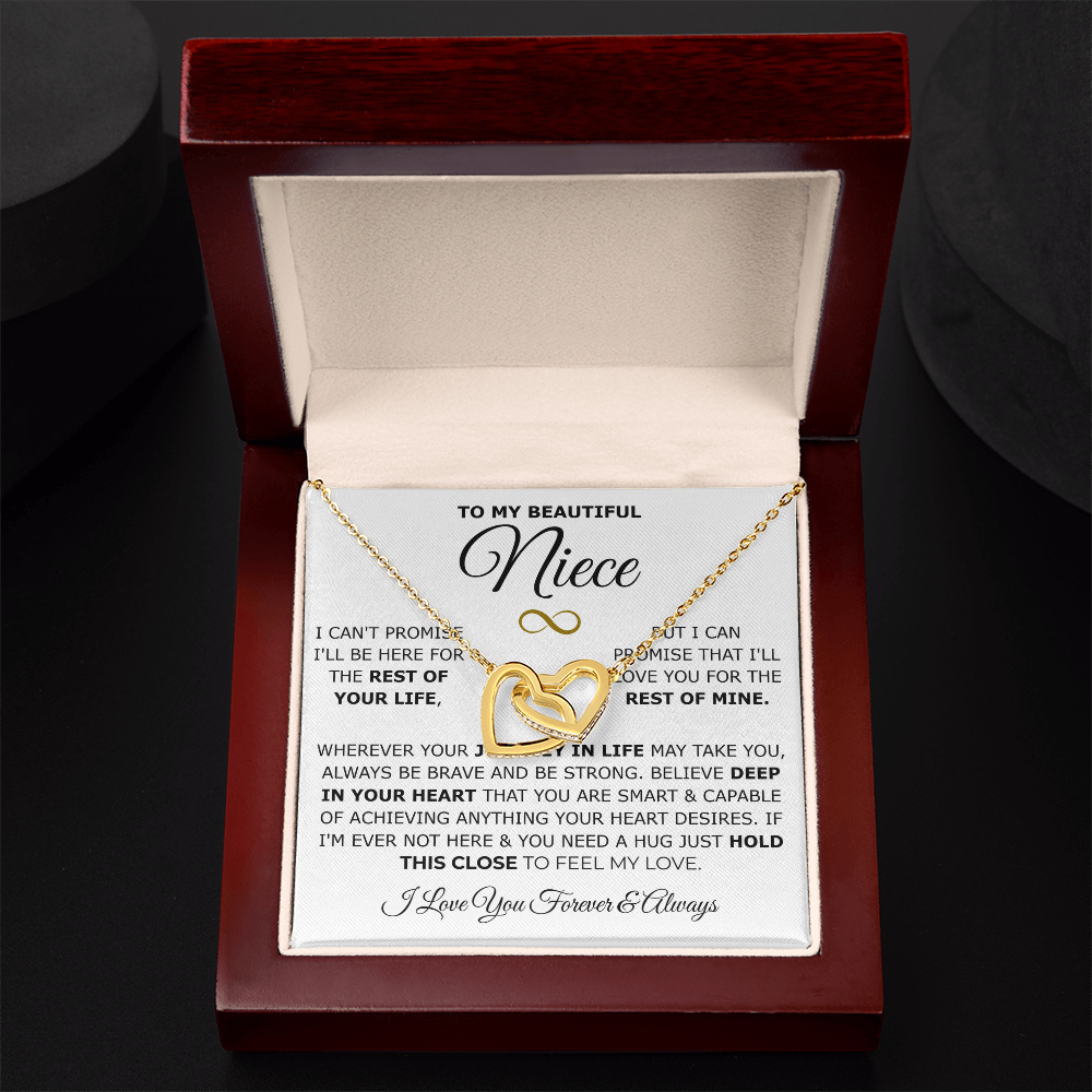 To My Niece Interlocking Hearts Necklace
