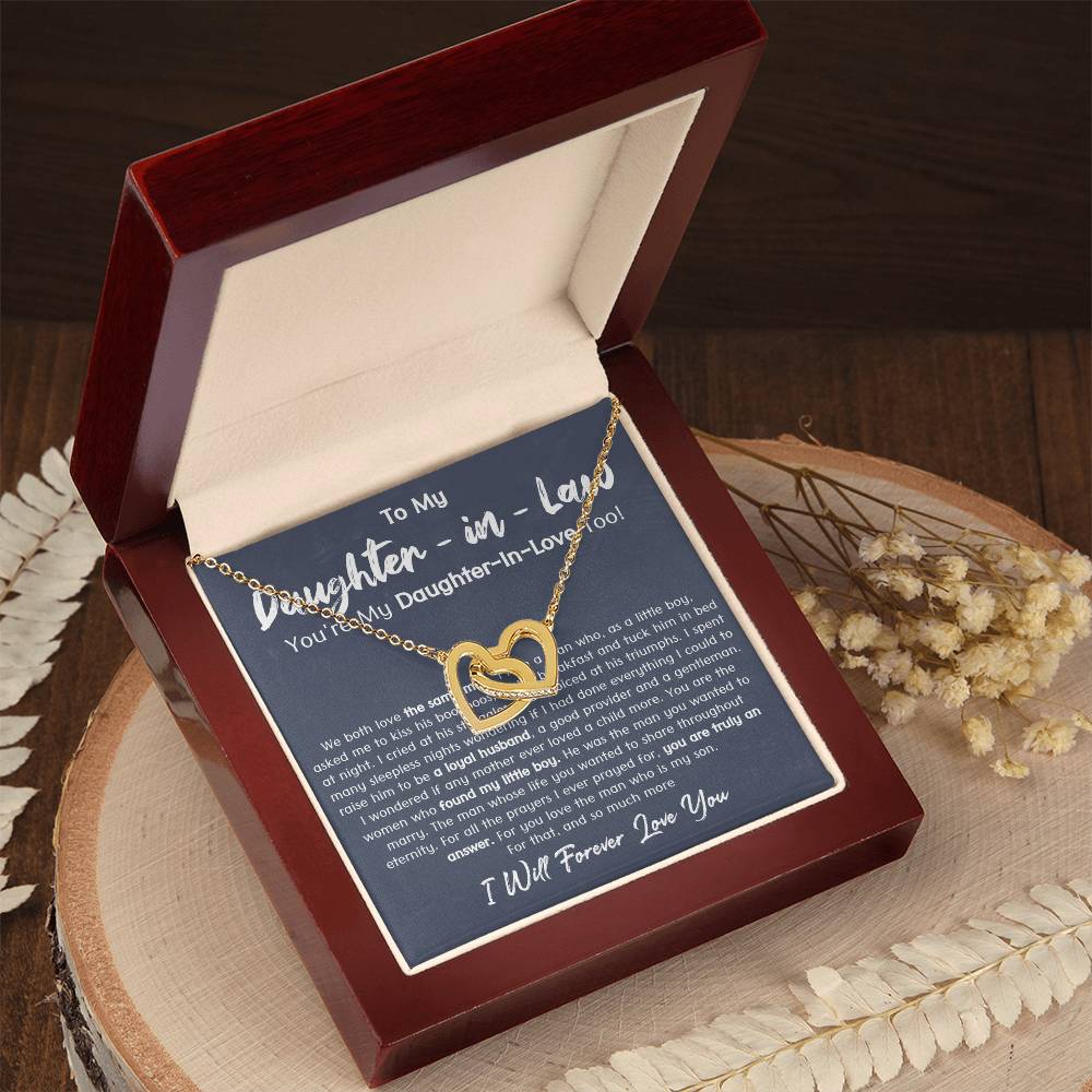 Daughter In Law Interlocking Hearts Necklace