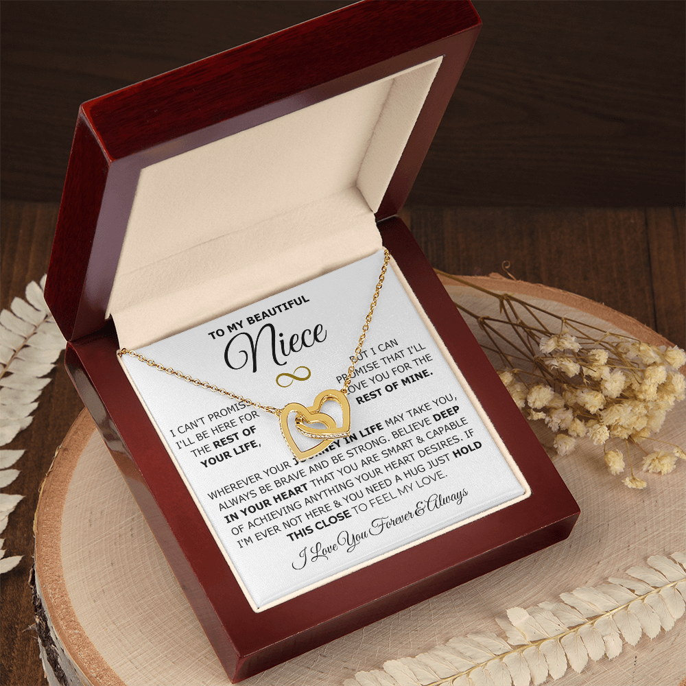 To My Niece Interlocking Hearts Necklace