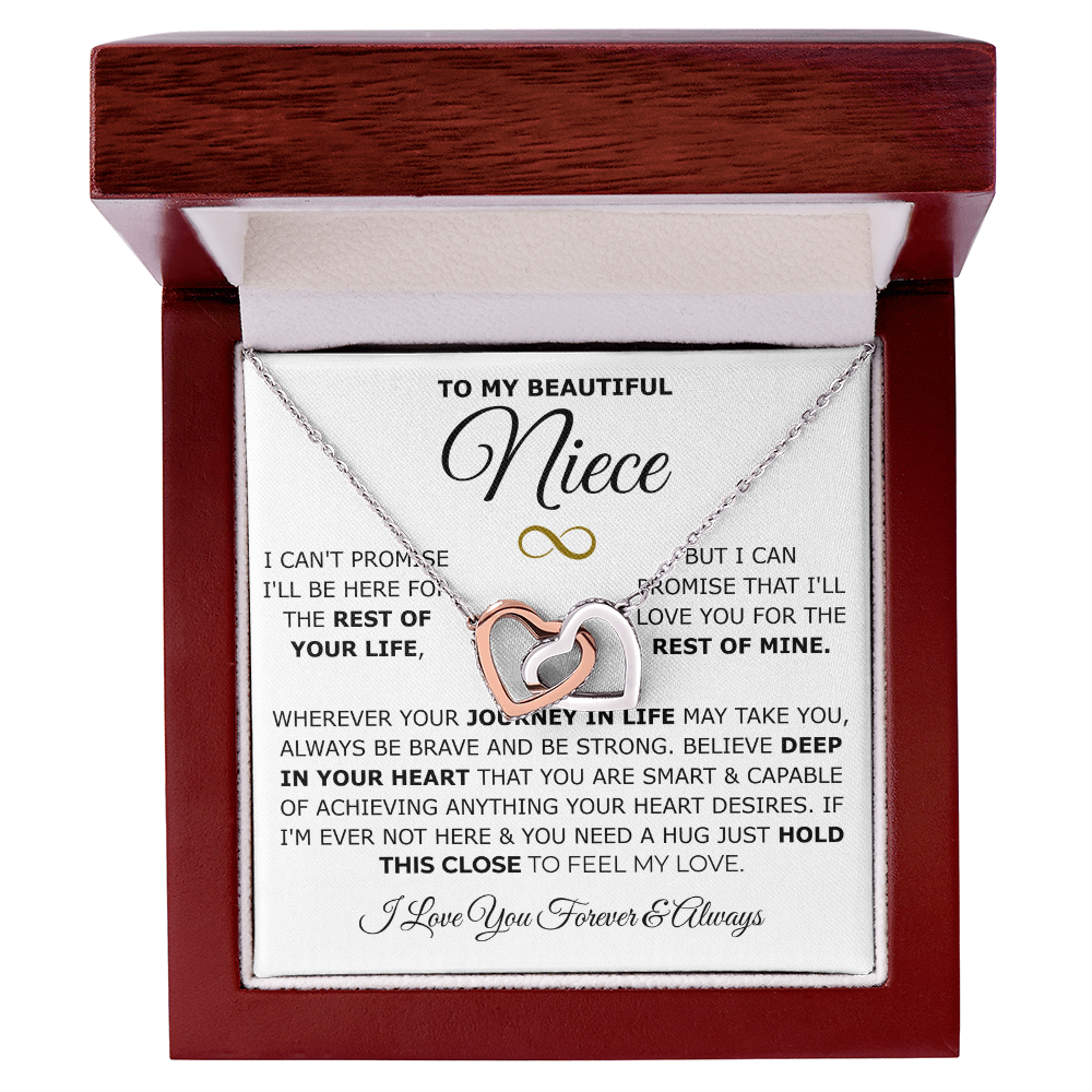 To My Niece Interlocking Hearts Necklace