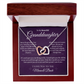 Granddaughter Moon and Back Interlocking Hearts Necklace
