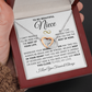 To My Niece Interlocking Hearts Necklace