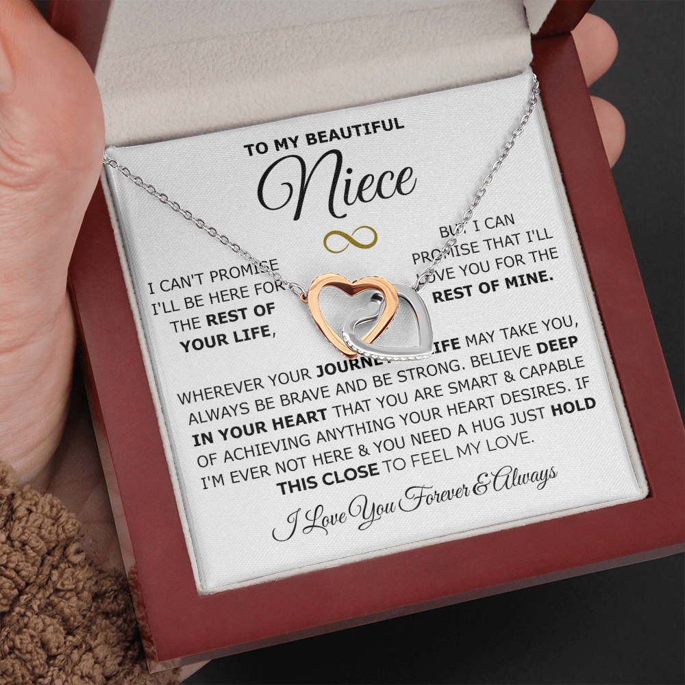 To My Niece Interlocking Hearts Necklace