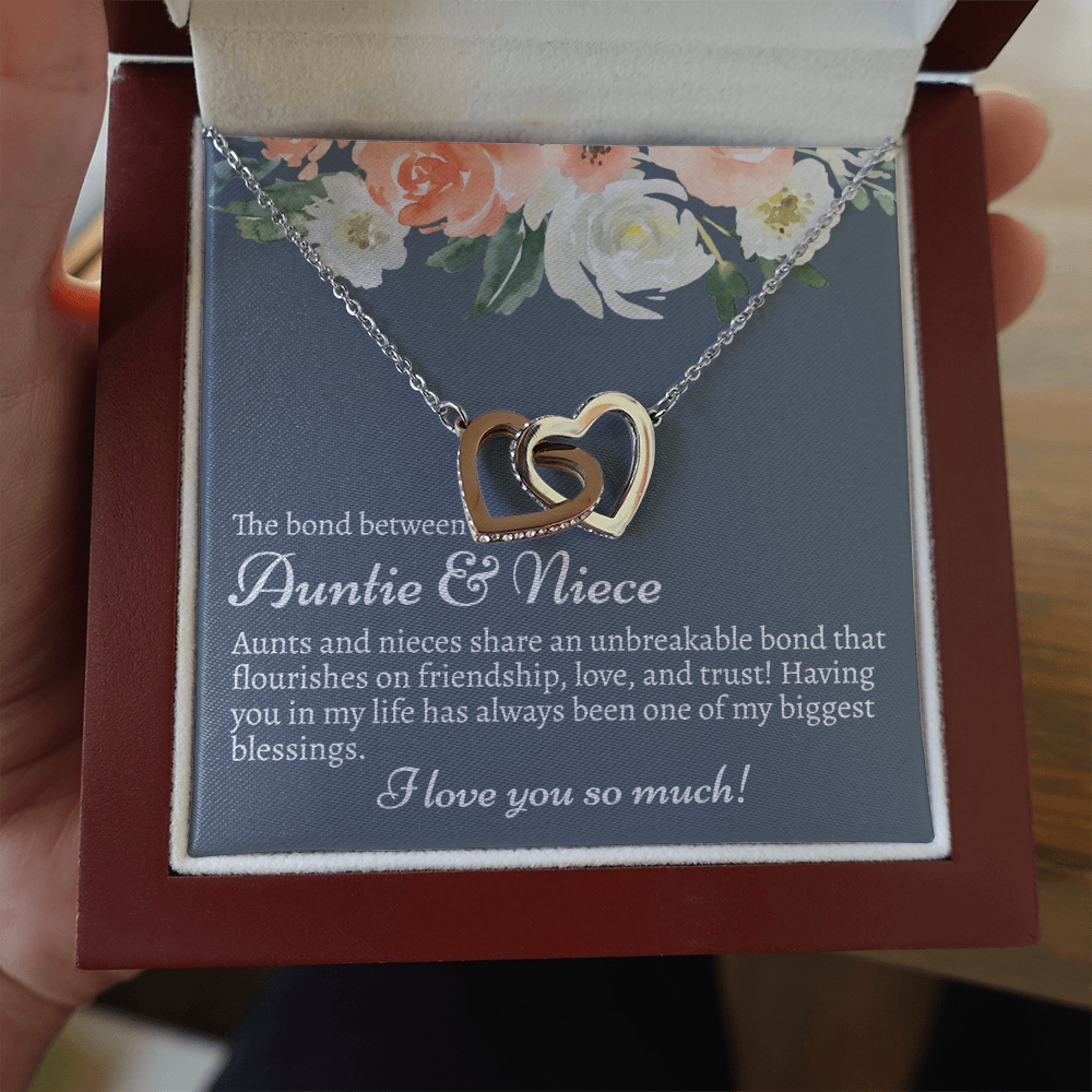 Aunt & Niece Interlocking Hearts Necklace